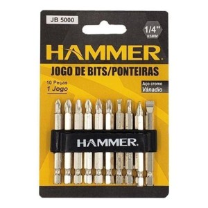 BITS/PONTEIRAS 65MM/ HAMMER 10PCS JB5000