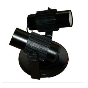 SPOT ALETADO DUPLO E27 PRETO