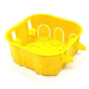 CAIXA DE LUZ DRYWALL 4 X 4 AMARELA  PCT 06